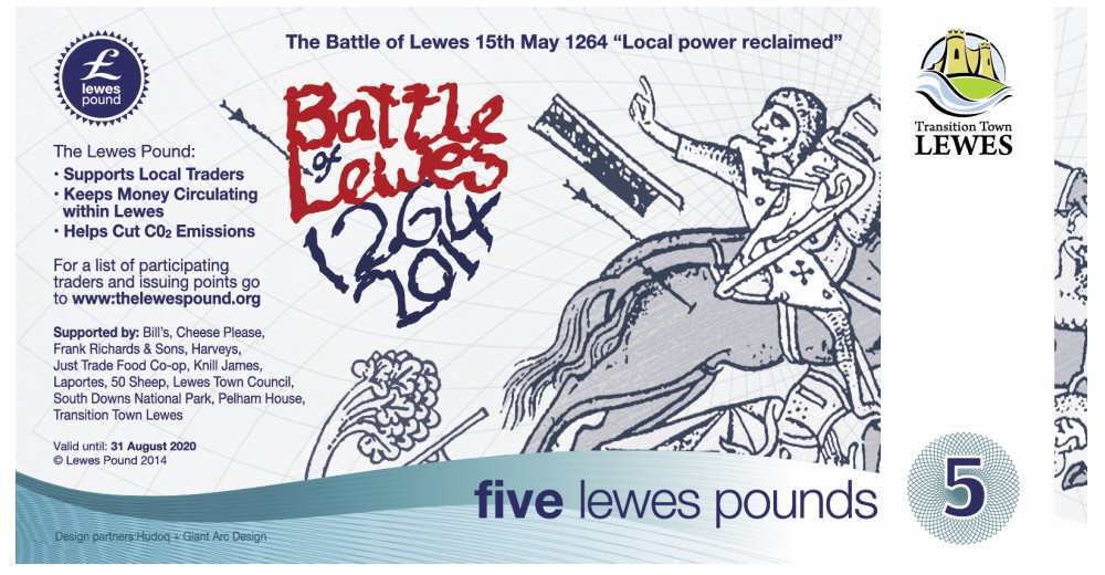 Lewes Five Pound Note